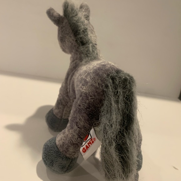 Webkinz Grey Arabian HM098 Ganz No Code Plush Only Gray Horse Bean Plush - Picture 3 of 6
